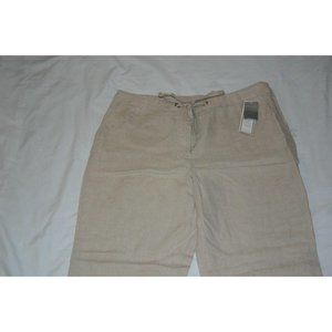 Charter Club Women's Pants Beige Drawstring Waist